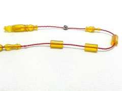 Ateş Kehribar Tesbih Sarı Renk Usta işçilikli (khr-10270)