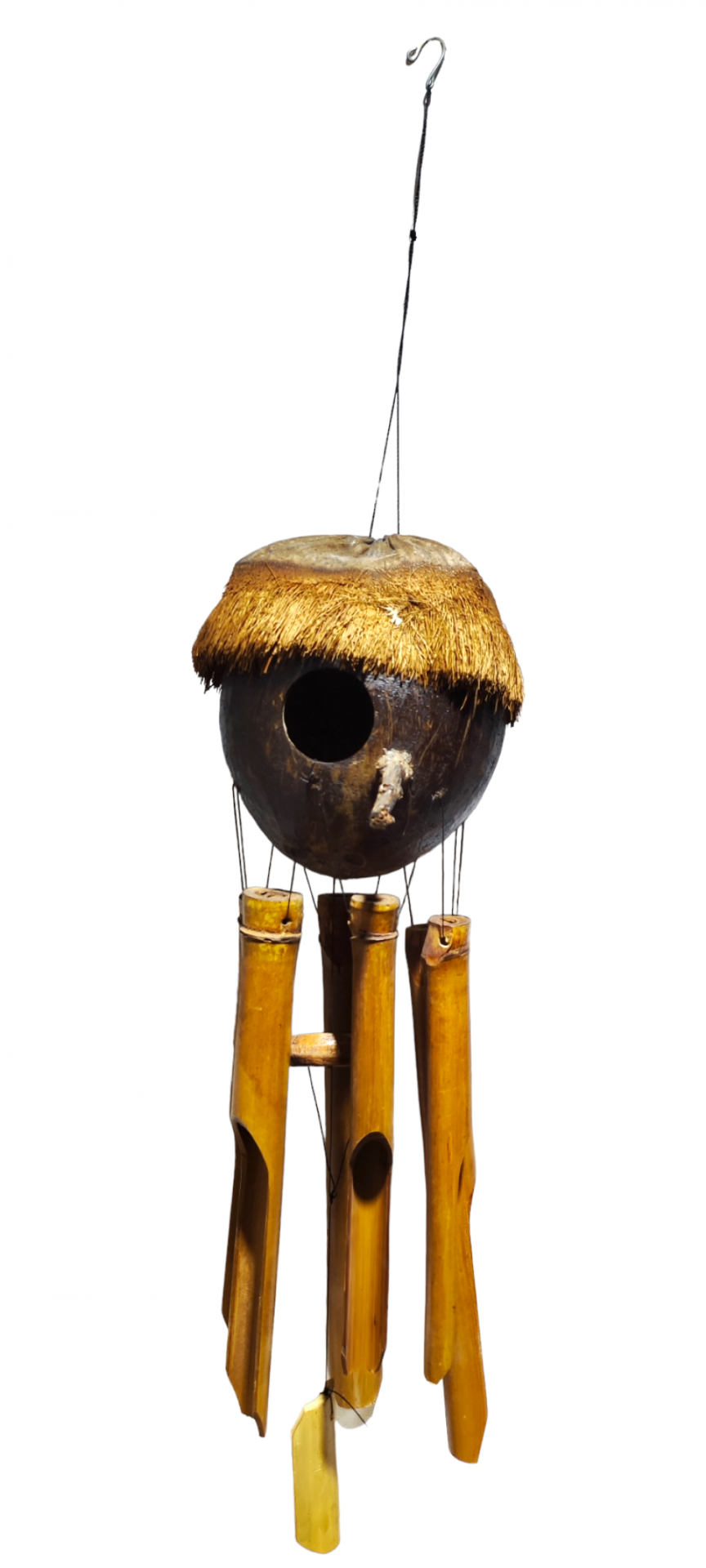 Hindistan Cevizi Kuş Yuvalı Rüzgar Çanı