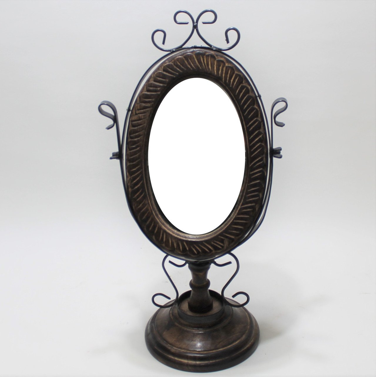 Ferforje Ayaklı Masa Üstü Makyaj Aynası