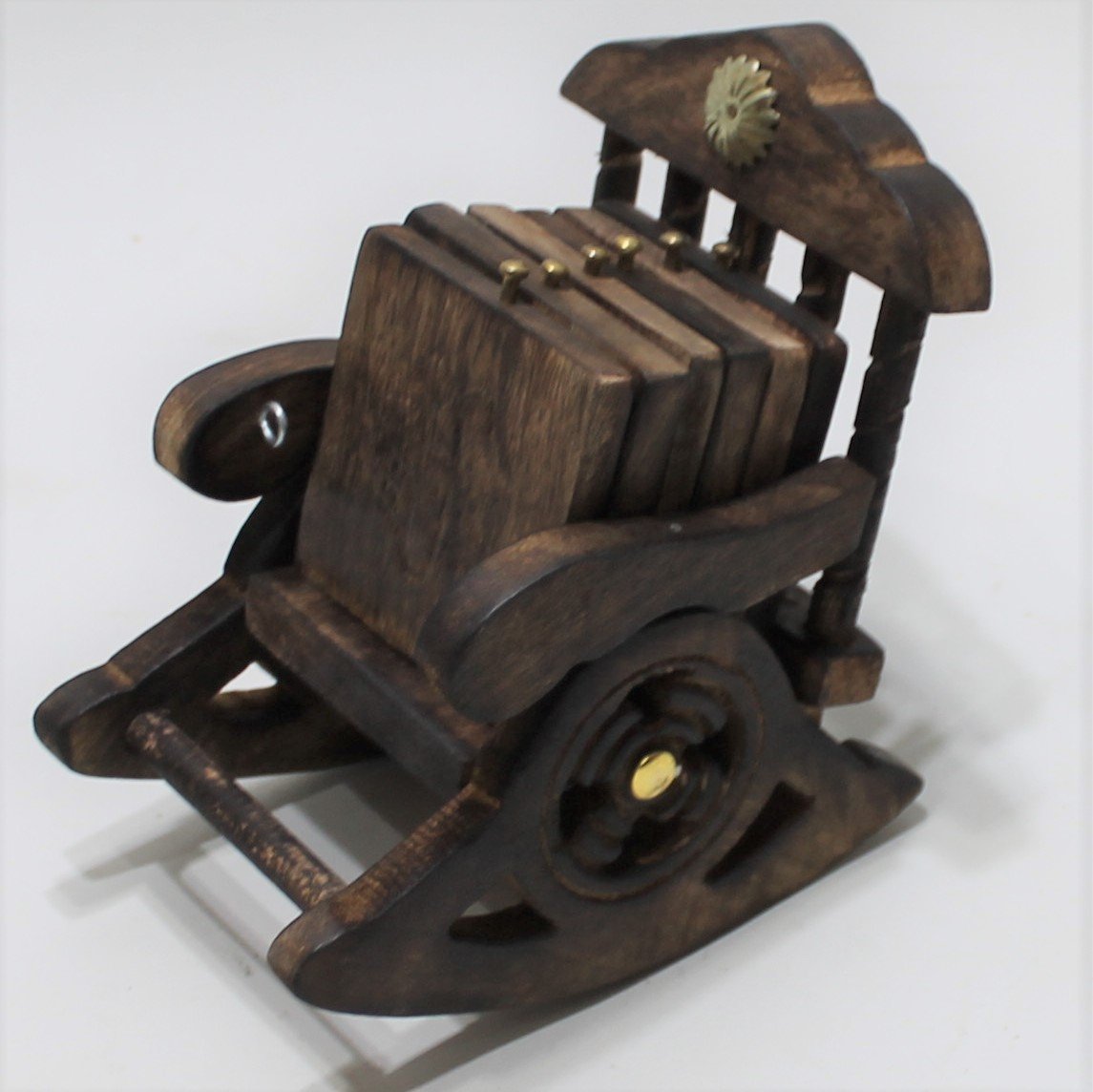 Eskitme Ahşap Sandalye Bardak Altlığı