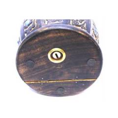 Eskitme Ahşap Kilitli Fıçı Kumbara Küçük Boy