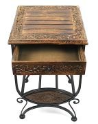 Ahşap Plak Standlı Komodin Etajer 40x40x69 cm. KNA580-1