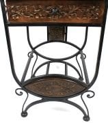 Ahşap Plak Standlı Komodin Etajer 40x40x69 cm. KNA580-1