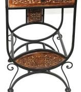 Ahşap Plak Standlı  Komodin Etajer 40x40x82 cm. KNA590