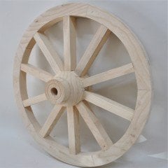 Otantik Çarşı Ahşap At Arabası Tekeri 60 cm. Duvar Dekoru