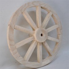 Otantik Çarşı Ahşap At Arabası Tekeri 60 cm. Duvar Dekoru