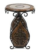 Eskitme Ahşap Ferforje Sehpa Gazetelik 36x38x50 cm.