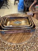 Ahşap Dikdörtgen Tepsi 3'lü Set