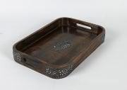 Ahşap Dikdörtgen Tepsi 34x23x4,5 cm.