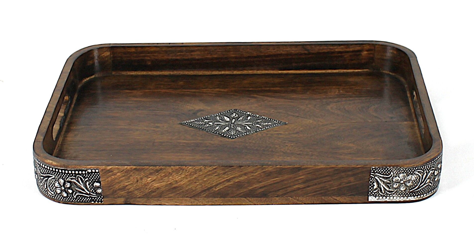 Ahşap Dikdörtgen Tepsi 40x27x4,5 cm