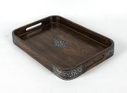 Ahşap Dikdörtgen Tepsi 40x27x4,5 cm