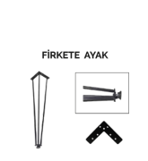 Firkete  Sehpa Masa Ayağı 45 cm. 3 Adet