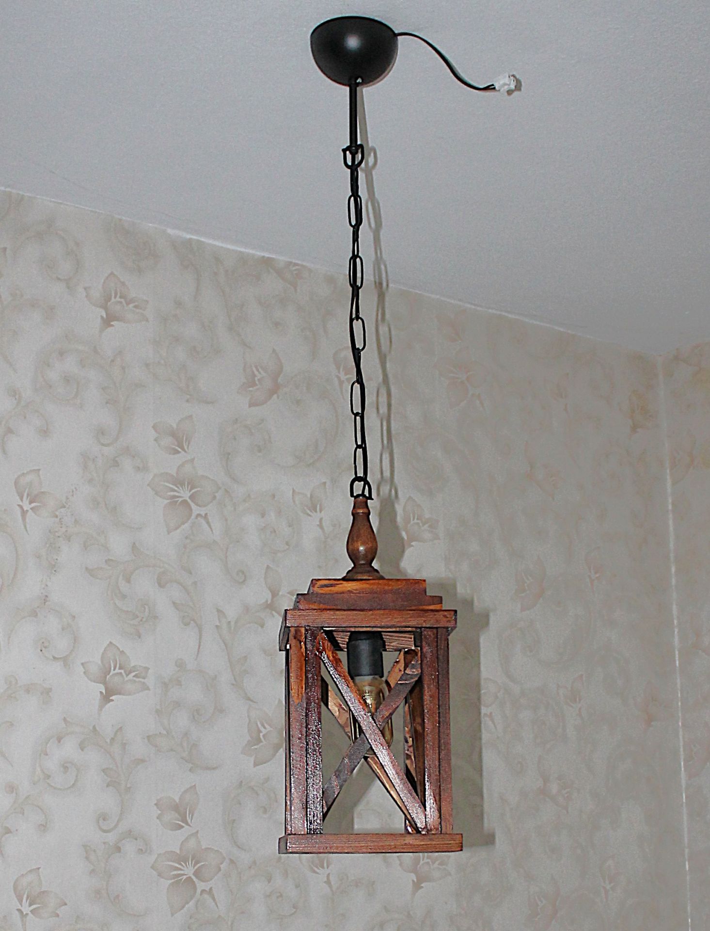 Otantik Çarşı Ahşap Sarkıt Avize  K05