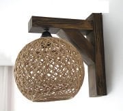 Otantik Çarşı Ahşap Aplik Hasır Şapkalı