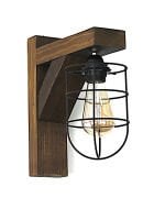 Otantik Çarşı Ahşap Aplik Metal Şapkalı