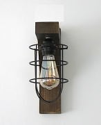 Otantik Çarşı Ahşap Aplik Metal Şapkalı