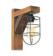 Otantik Çarşı Ahşap Aplik Metal Şapkalı