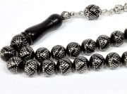 Ateş Kehribar Tesbih Gümüş Çakımlı (Khr -10772)