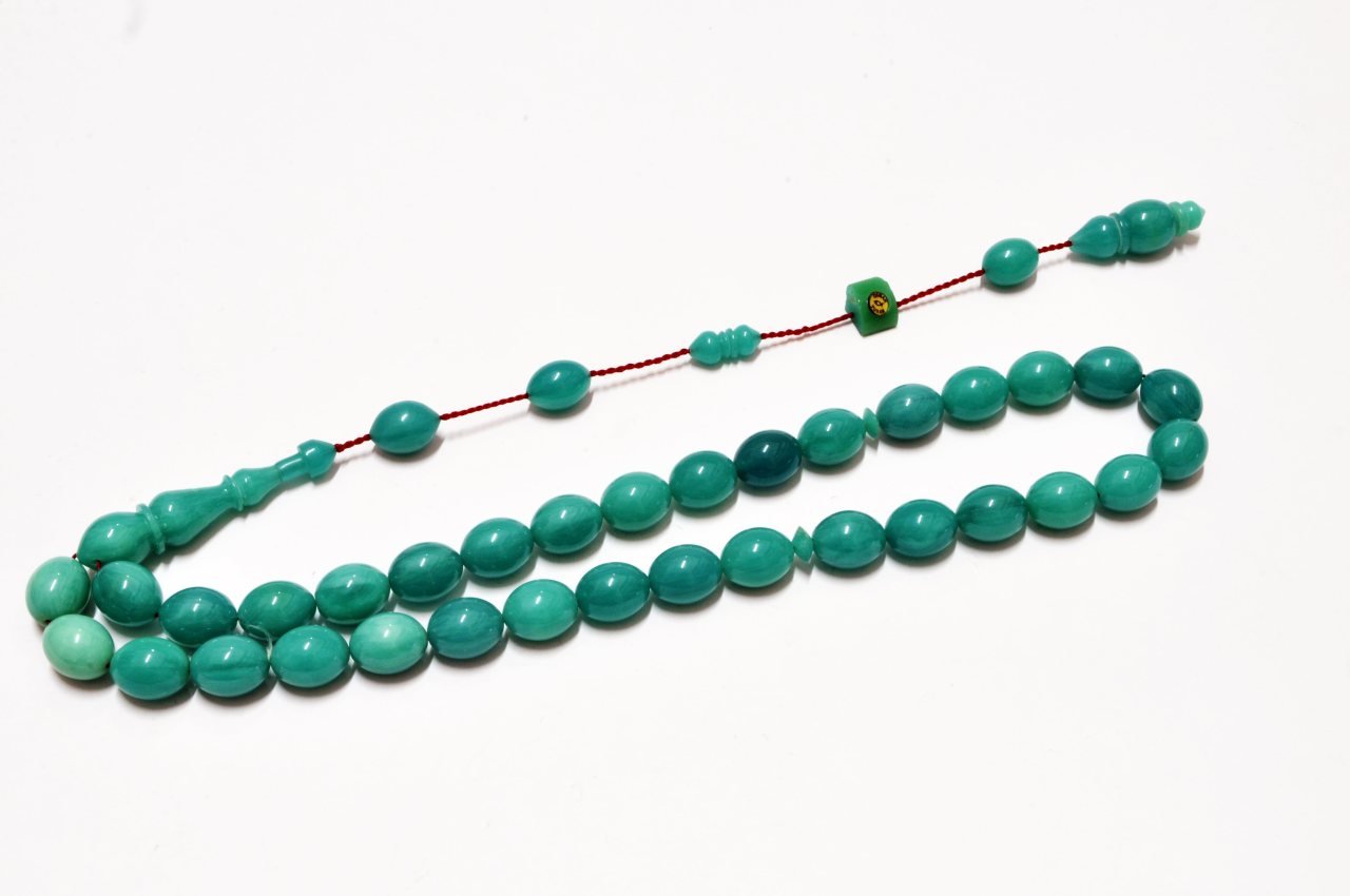 Sıkma  Tesbih Turkuaz Renk (Khr -10806)