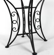 Eskitme Ahşap Ferforje Yuvarlak  Sehpa 45x45x47 cm.