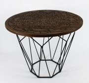 Ahşap  Yuvarlak  Sehpa Ceviz Rengi 67 cm.