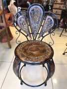 Ahşap Ferforje Oymalı Sandalye