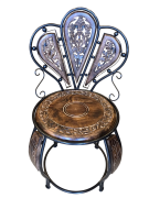 Ahşap Ferforje Oymalı Sandalye