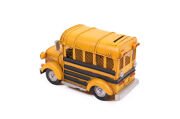 Dekoratif Metal Araba Okul Otobüsü Kumbara 1510A-8278