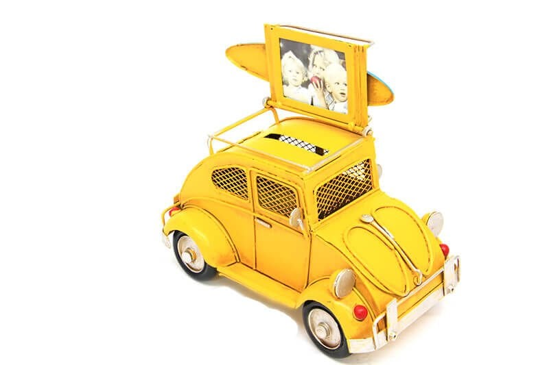 Dekoratif Metal Araba Çerçeveli ve Kumbaralı 1204E-3109SS