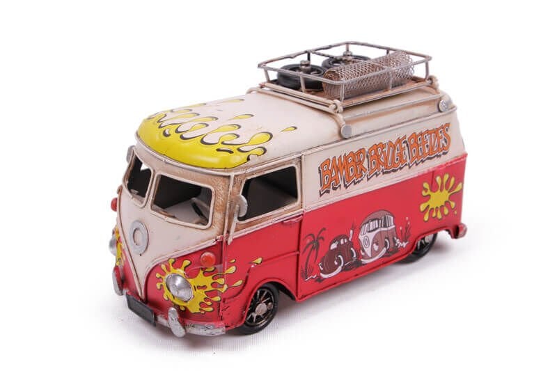 Dekoratif Metal Minibüs Çerçeveli ve Kumbaralı 1304E-3831
