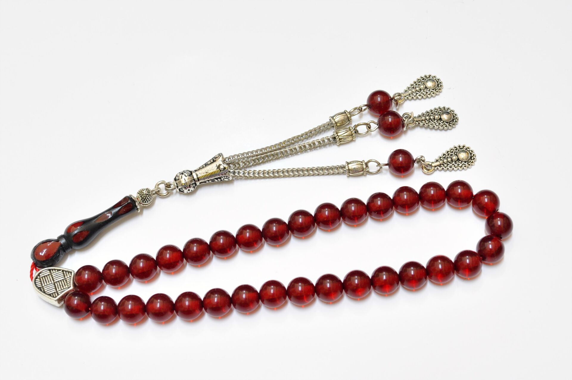 Ateş Sentetik tesbih 8*8 mm  (Khr -12149)