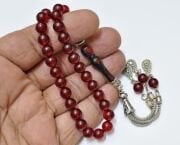 Ateş Sentetik tesbih 8*8 mm  (Khr -12149)