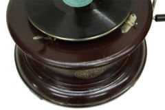 Yuvarlak Gramofon Bordo Renkli 528