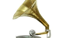 Yuvarlak Gramofon Bordo Renkli 528