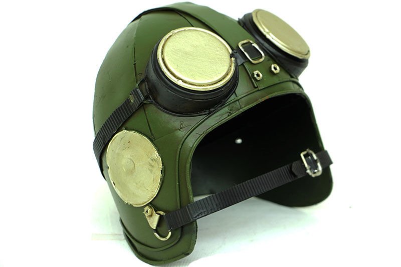 Dekoratif Metal Pilot Kaskı  14x13 cm. C0338