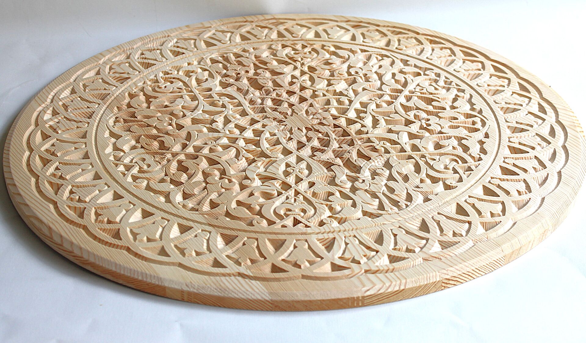 Ahşap Oymalı Sehpa Tablası 57 cm.