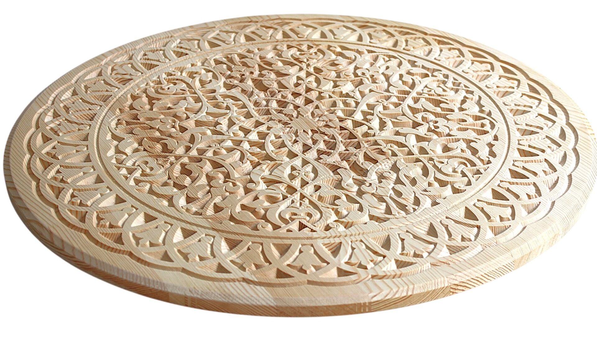 Ahşap Oymalı Sehpa Tablası 57 cm.
