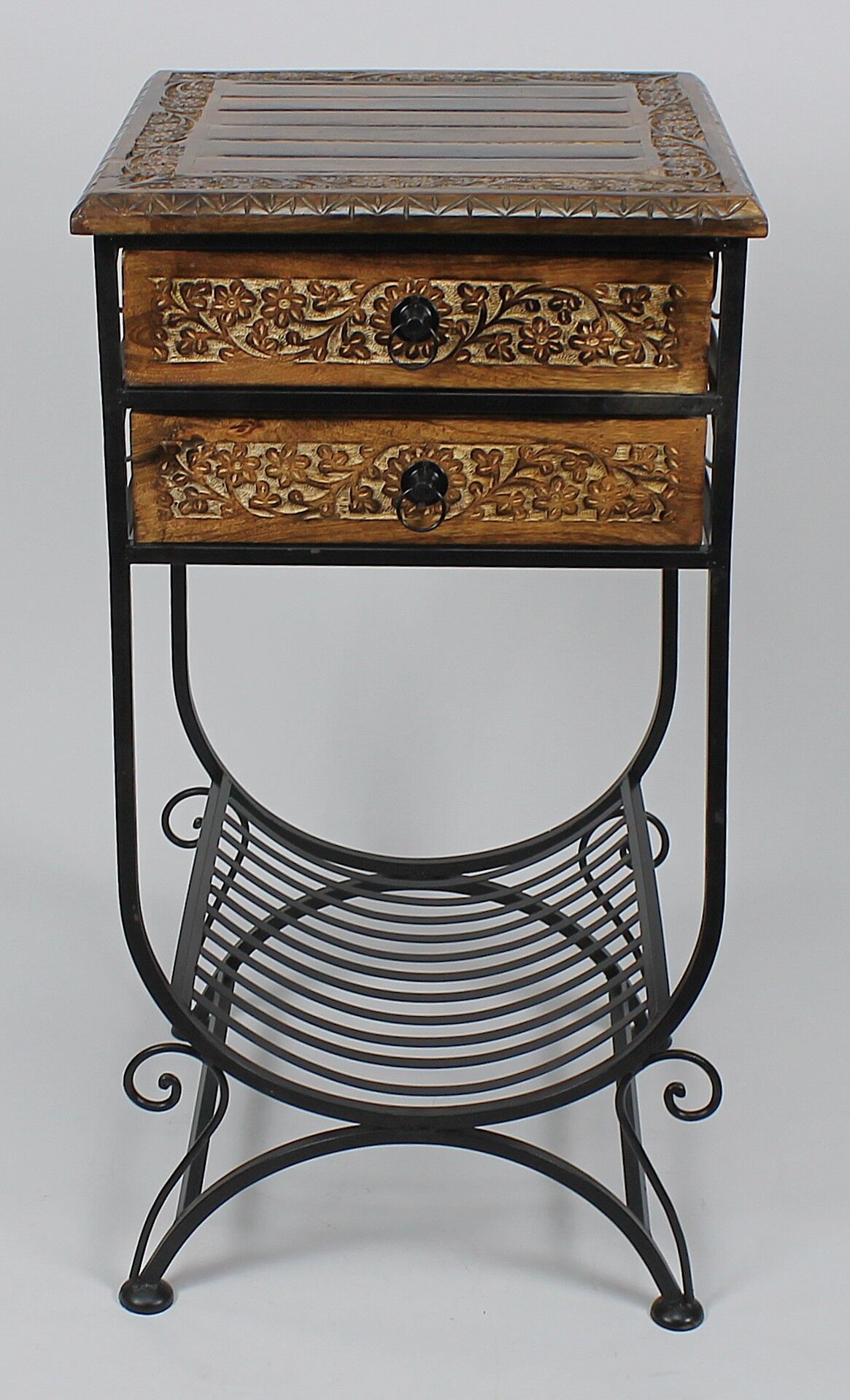 Ahşap  Komodin Etajer Gazetelikli  40x40x82 cm. KNA590-2