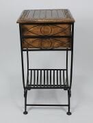 Ahşap  Komodin Etajer Gazetelikli  40x40x82 cm. KNA590-2