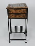 Ahşap  Komodin Etajer Gazetelikli  40x40x82 cm. KNA590-2