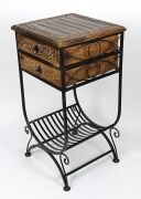 Ahşap  Komodin Etajer Gazetelikli  40x40x82 cm. KNA590-2