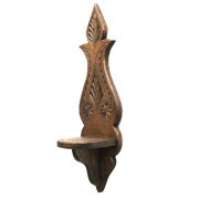 Ahşap Oymalı  Lambalık Raf 50x14x14  cm.