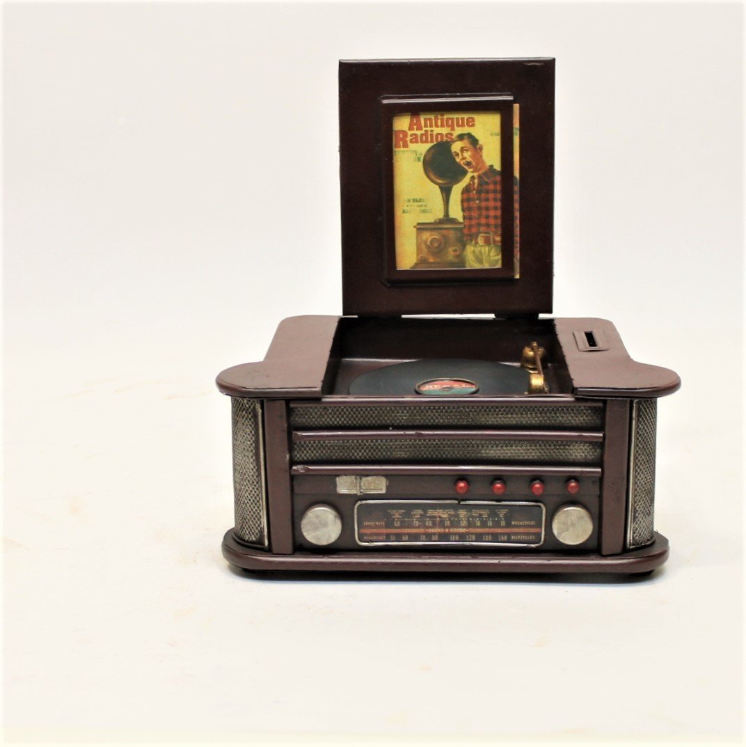 Dekoratif Antik Radyo Pikap Kumbara 1510B-1662