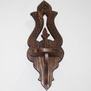 Ahşap El Oyması  Lambalık Raf 19x15x48 cm