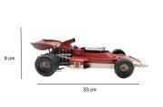 Dekoratif Metal Kırmızı Yarış Araba Modeli C1592