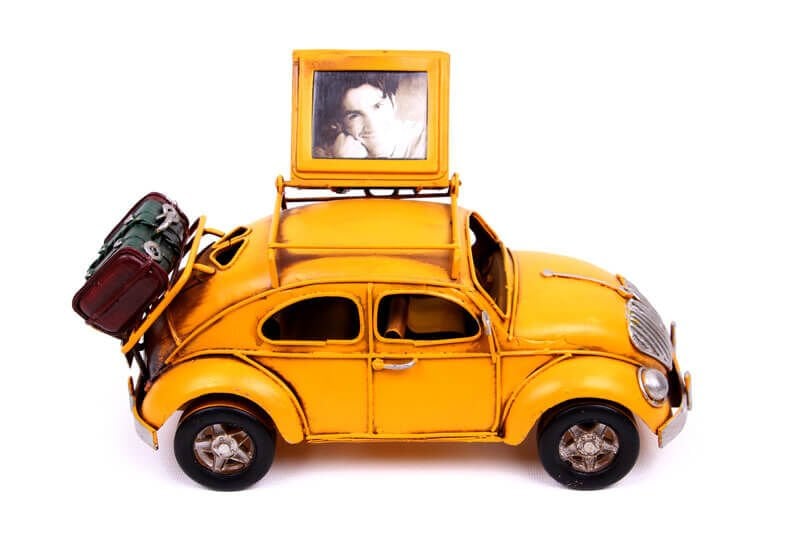 Dekoratif Metal Araba Çerçeveli 1510E-5387