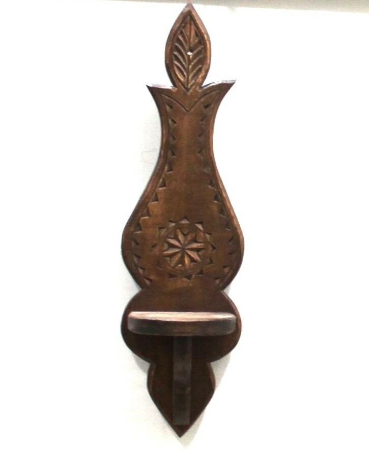 Ahşap  Ahşap El Oyması  Lambalık Raf 48x13x11 cm.