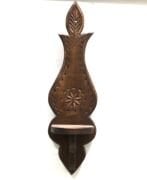 Ahşap  Ahşap El Oyması  Lambalık Raf 48x13x11 cm.