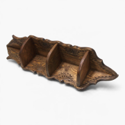 Otantik Çarşı Ahşap El Oyması Köşe Raf 85x15x15 cm.