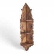 Otantik Çarşı Ahşap El Oyması Köşe Raf 85x15x15 cm.
